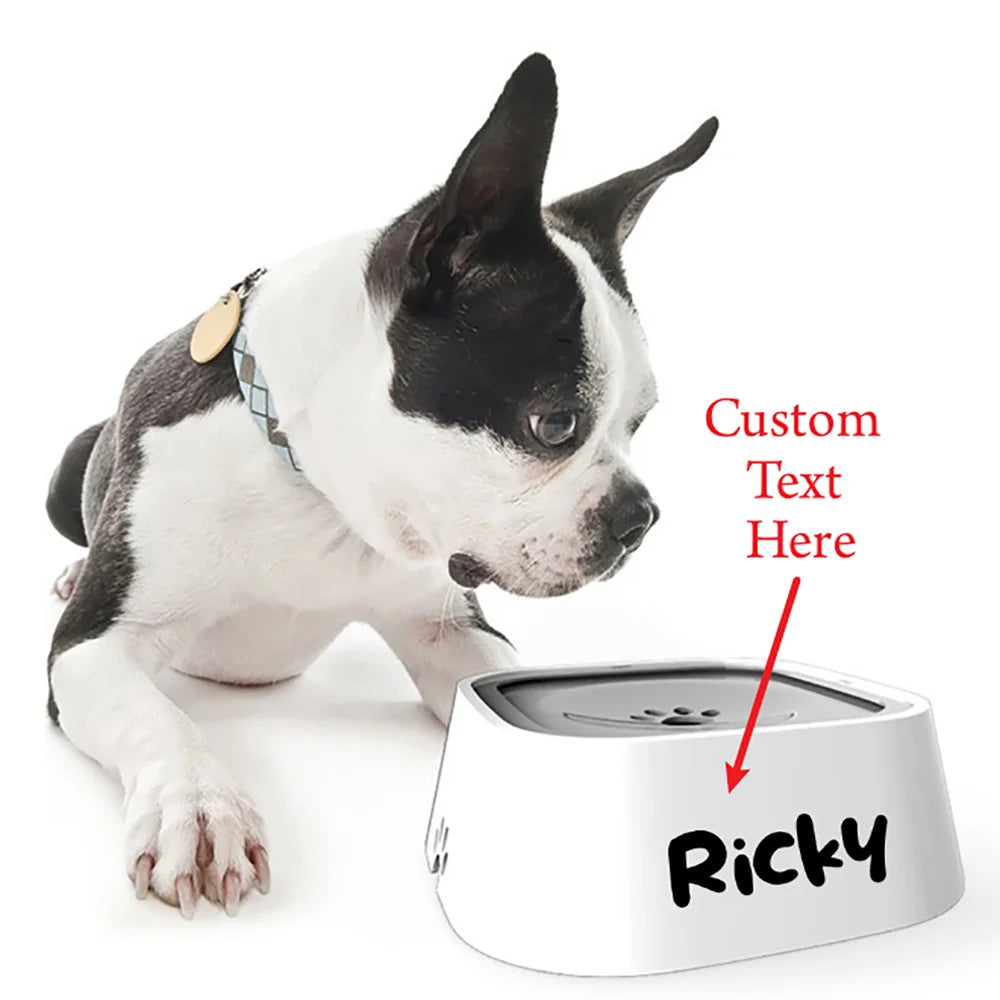 Custom Dog Drinking Water Bowl No Spill Floating Non-Wetting Mouth Large Capacity