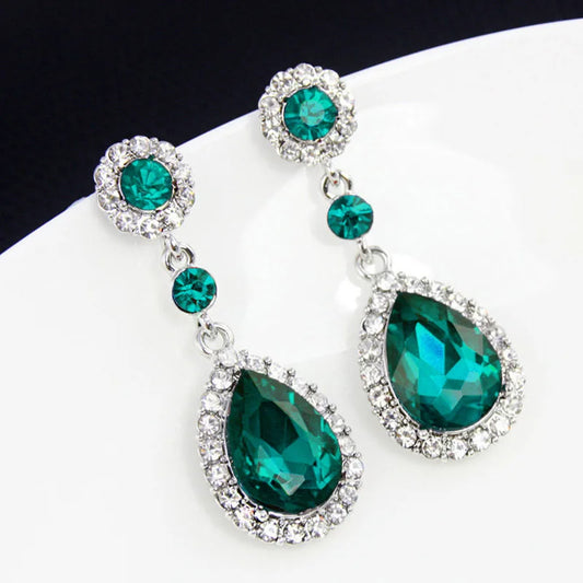 New Luxury Crystal Long Hanging Earrings for Women