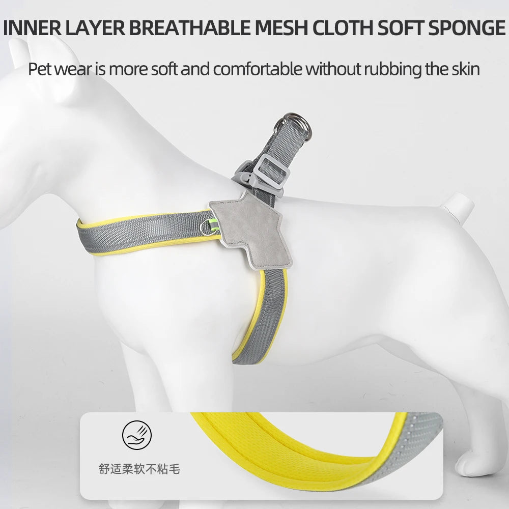 Reflective Pet Dog Harness For Small Medium Dogs Cat No Pull Vest Harnesses