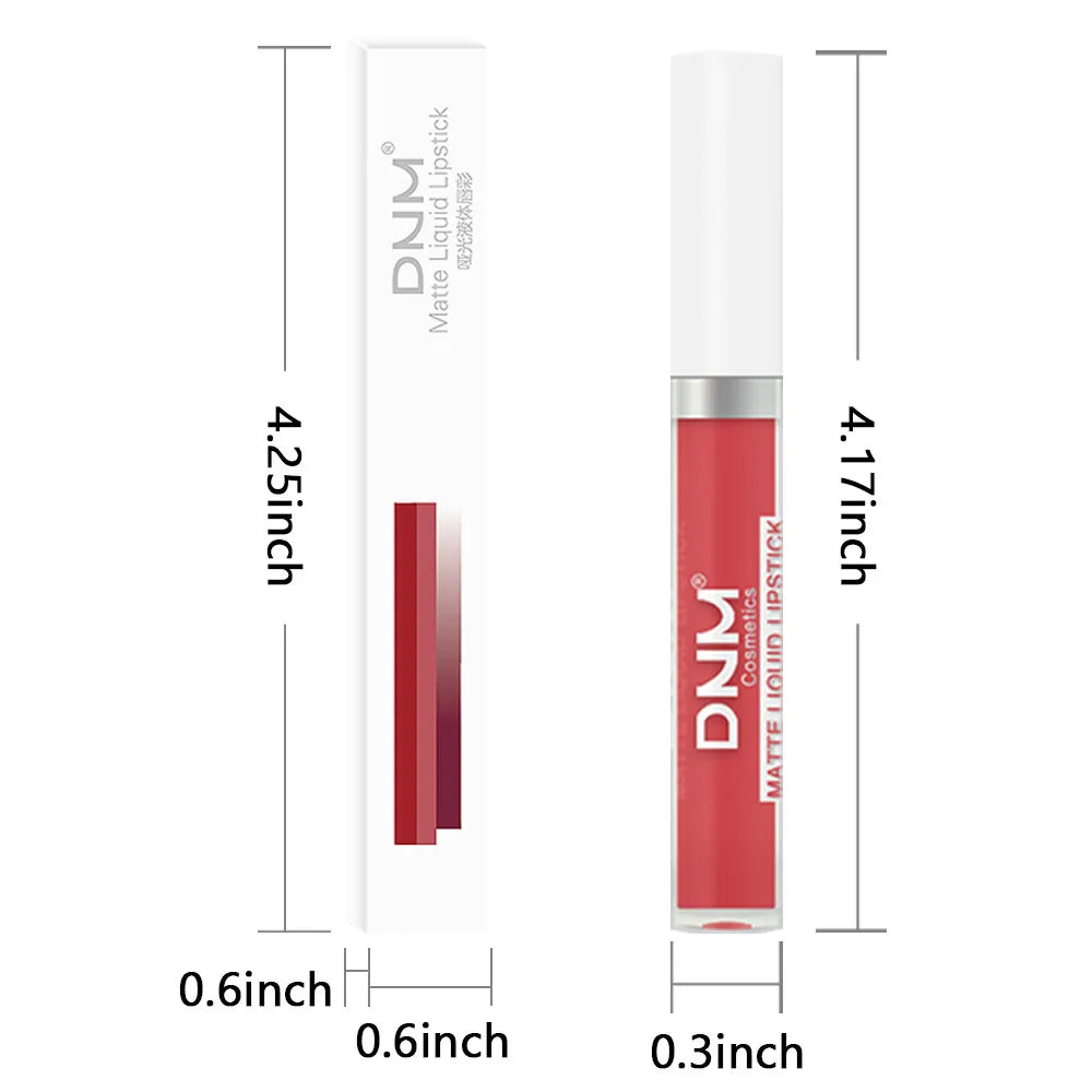 18 Colors Matte Velvet Lip Glaze Waterproof Long-Lasting Lip Gloss Lipstick Waterproof