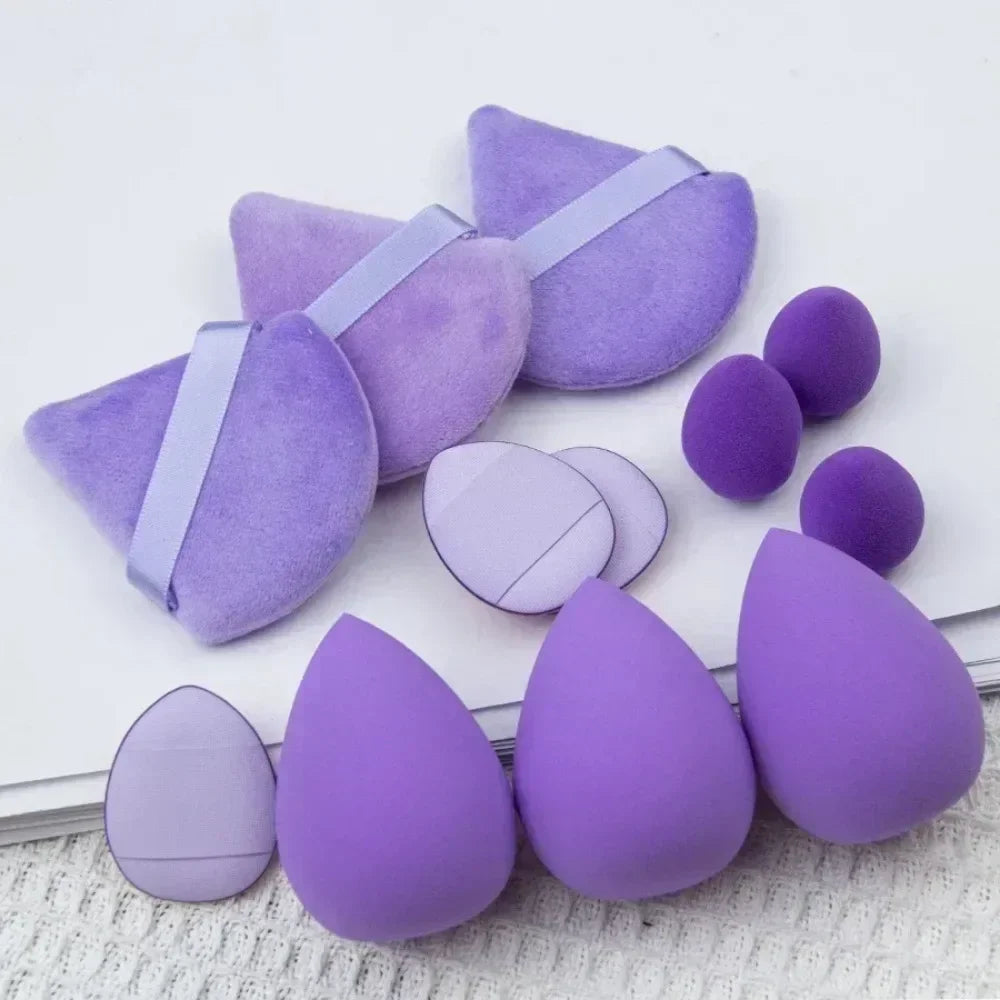 12/14Pcs Makeup Sponge Blender Beauty Egg with Storage Bottle Cosmetic Puff Foundation Sponges Powder Puffs