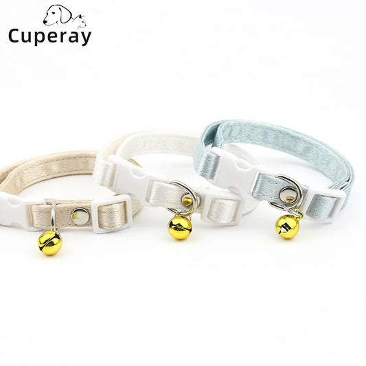Cat Collar,Cotton Breakaway with Bell,Safety Buckle Collar