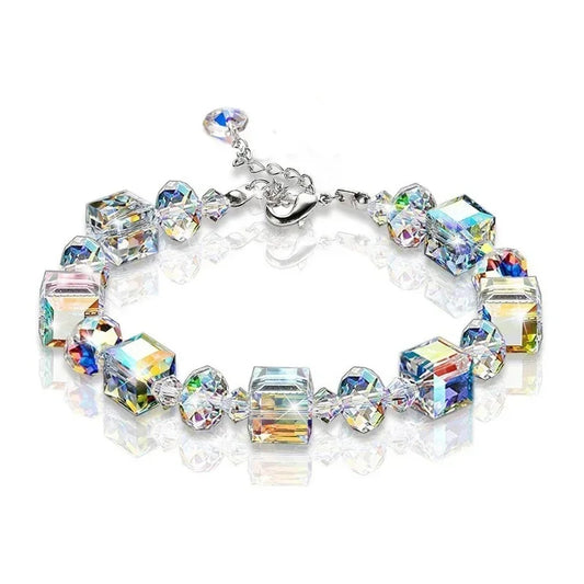Beautiful 1pcs Women Trendy Cube Crystal Bracelet