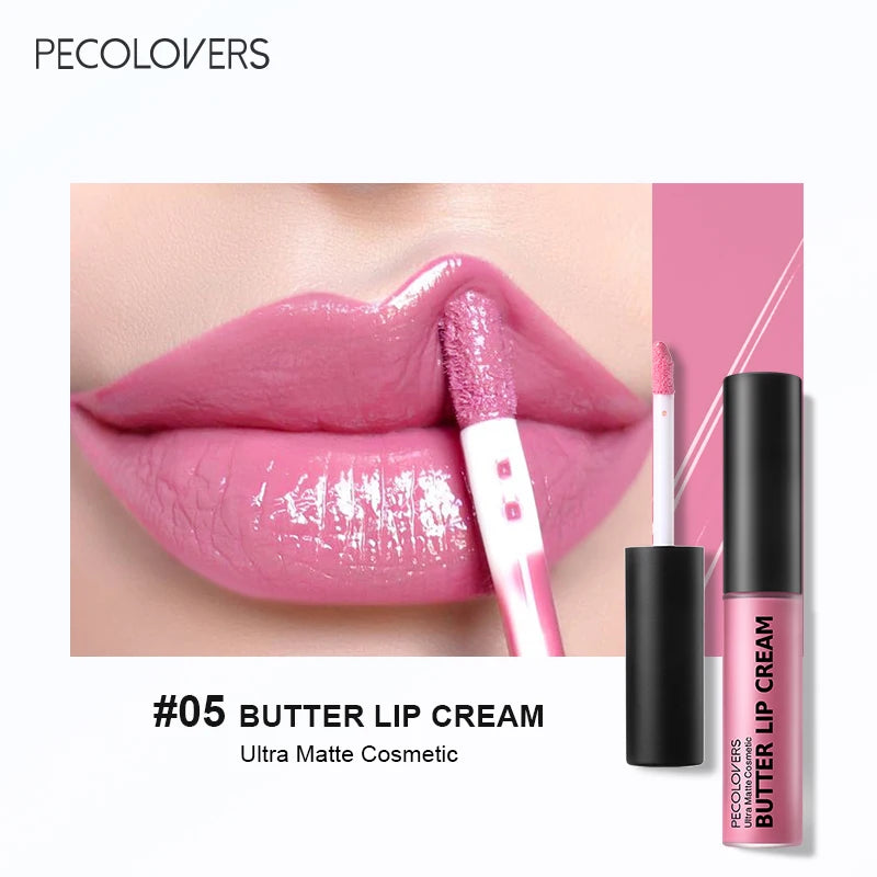 1PC Waterproof Liquid Lipstick 21 Color Vitamin E Lip Plumpers